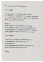 le dernier chant du thé dansant (parole)